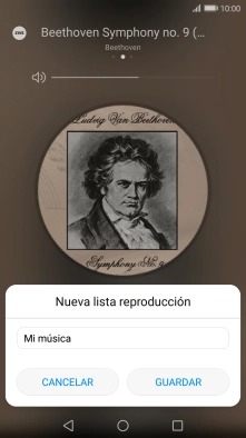 Introduce el nombre deseado de la lista de reproducción y pulsa GUARDAR. Introduce el nombre deseado de la lista de reproducción y pulsa GUARDAR.