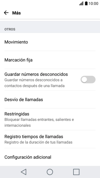 Pulsa Marcación fija.