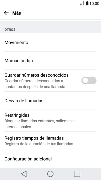 Pulsa Marcación fija.