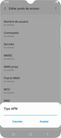 Introduce default y pulsa Aceptar. Introduce default y pulsa Aceptar.