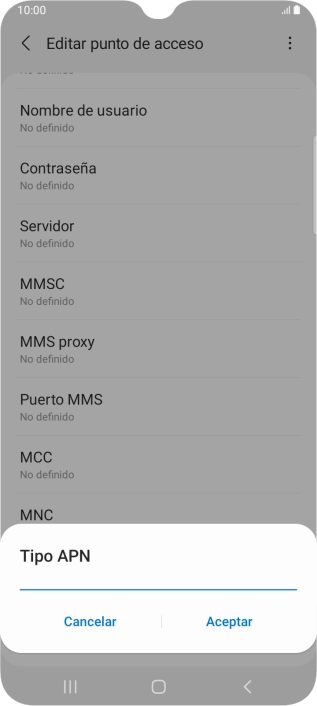 Introduce default y pulsa Aceptar. Introduce default y pulsa Aceptar.