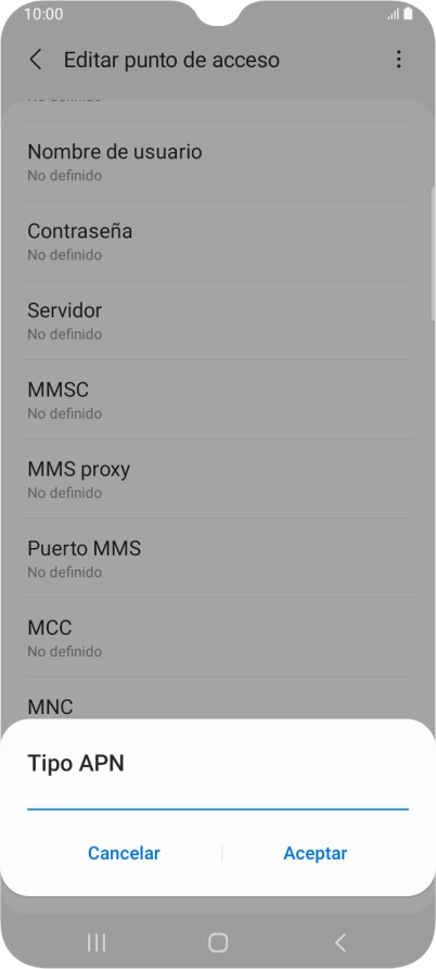 Introduce default y pulsa Aceptar. Introduce default y pulsa Aceptar.