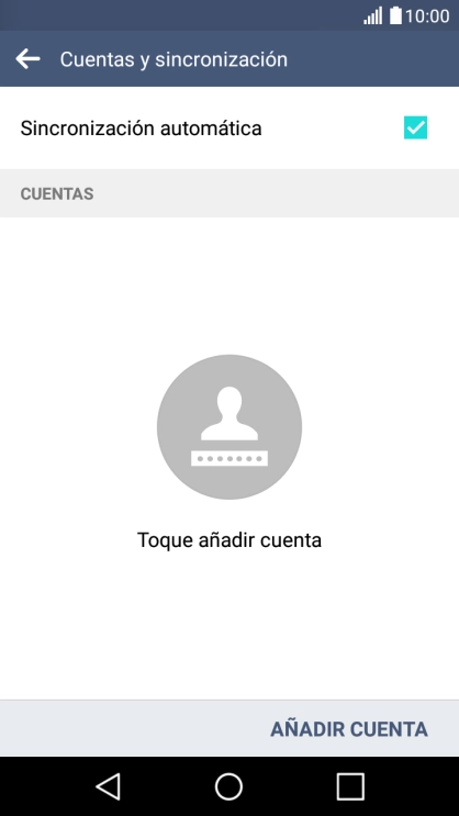 Pulsa AÑADIR CUENTA. Pulsa AÑADIR CUENTA.