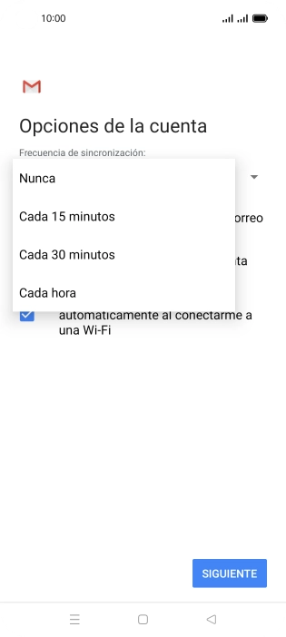 Pulsa el ajuste deseado. Pulsa el ajuste deseado.