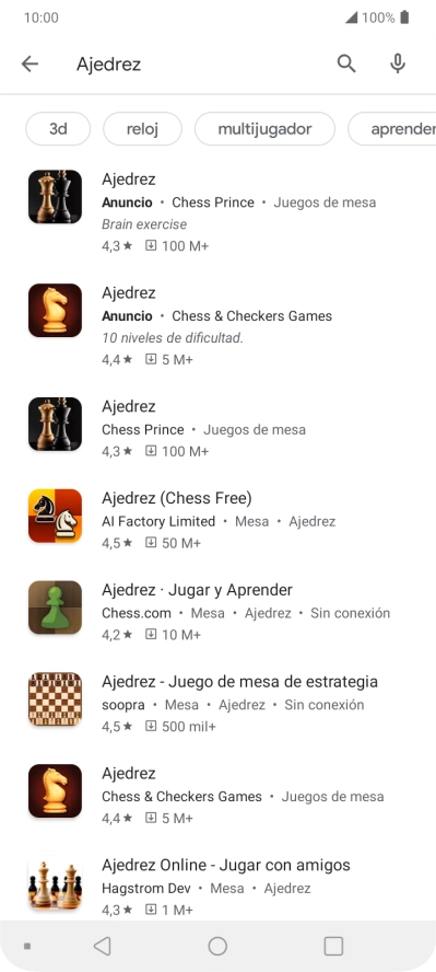 Pulsa la app deseada. Pulsa la app deseada.