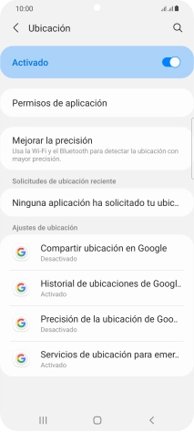 Pulsa Permisos de aplicación. Pulsa Permisos de aplicación.