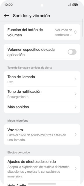 Pulsa Tono de llamada. Pulsa Tono de llamada.