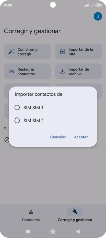 Pulsa la tarjeta SIM deseada. Pulsa la tarjeta SIM deseada.
