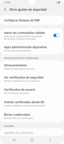 Pulsa Configurar bloqueo de SIM. Pulsa Configurar bloqueo de SIM.