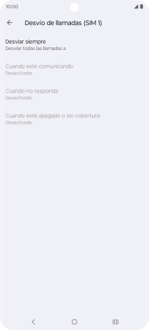 Pulsa el tipo de desvío deseado. Pulsa el tipo de desvío deseado.