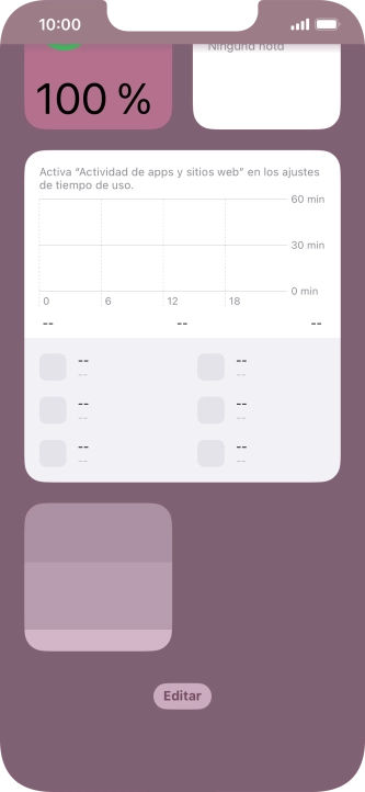 Pulsa el widget deseado hasta que aparezca un menú emergente en la pantalla. Pulsa el widget deseado hasta que aparezca un menú emergente en la pantalla.