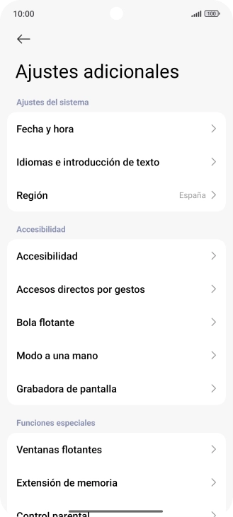 Pulsa Fecha y hora.