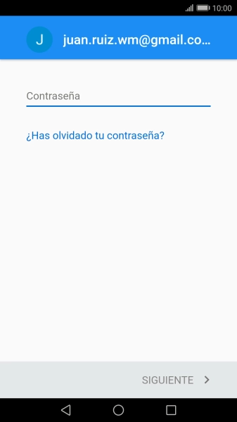 Pulsa en el campo de escritura e introduce la contraseña de tu cuenta de Google.