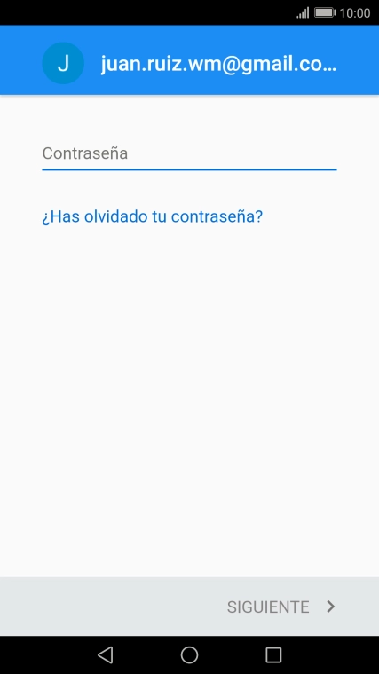 Pulsa en el campo de escritura e introduce la contraseña de tu cuenta de Google.