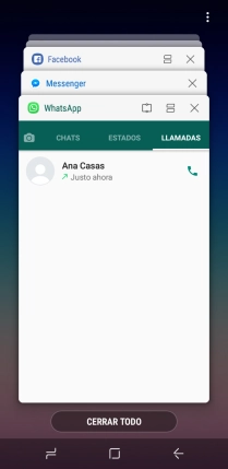 Para cerrar una sola aplicación en ejecución, desliza el dedo hacia la derecha sobre la aplicación deseada. Para cerrar una sola aplicación en ejecución, desliza el dedo hacia la derecha sobre la aplicación deseada.