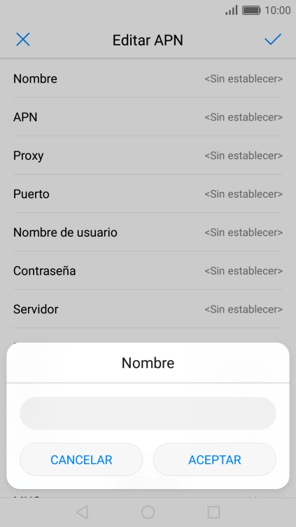 Introduce Vodafone Internet y pulsa ACEPTAR.