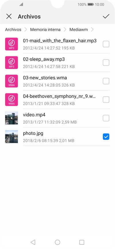 Pulsa el icono de aceptar. Pulsa el icono de aceptar.