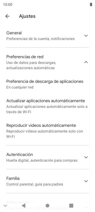 Pulsa Actualizar aplicaciones automáticamente. Pulsa Actualizar aplicaciones automáticamente.