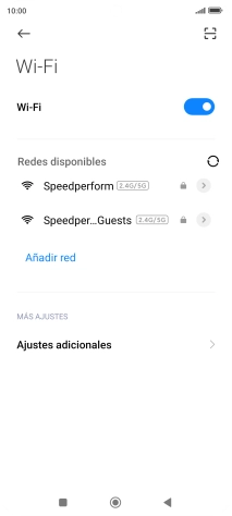 Pulsa la red deseada. Pulsa la red deseada.