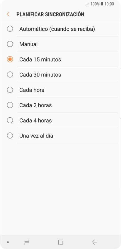 Pulsa el ajuste deseado. Pulsa el ajuste deseado.