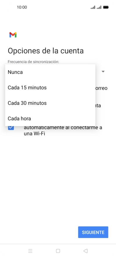 Pulsa el ajuste deseado. Pulsa el ajuste deseado.