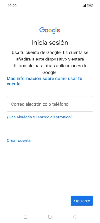 Si no tienes una cuenta de Google, pulsa Crear cuenta y sigue las indicaciones de la pantalla para ver cómo crear una cuenta nueva. Si no tienes una cuenta de Google, pulsa Crear cuenta y sigue las indicaciones de la pantalla para ver cómo crear una cuenta nueva.