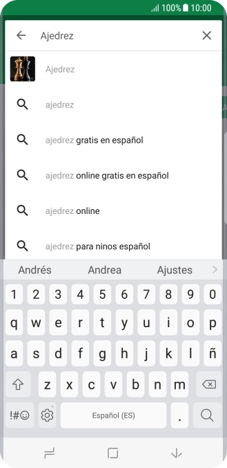 Introduce el nombre del tema o de la app y pulsa el icono de búsqueda. Introduce el nombre del tema o de la app y pulsa el icono de búsqueda.