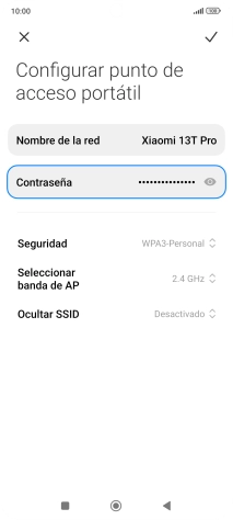 Pulsa Contraseña e introduce una contraseña.
