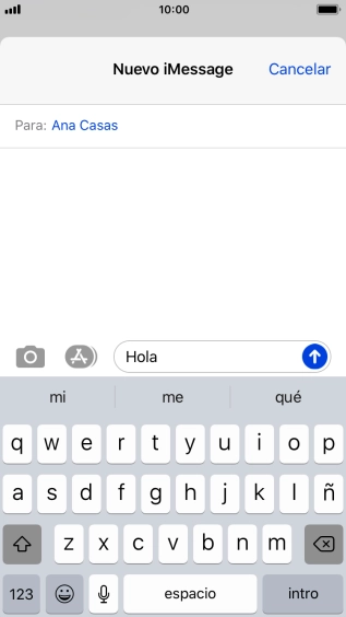 Pulsa el icono de enviar. Pulsa el icono de enviar.