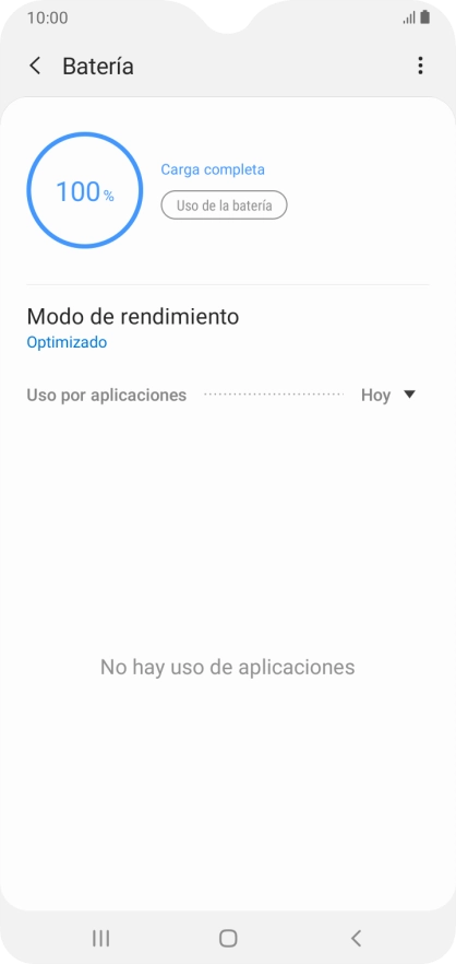 Pulsa Modo de rendimiento. Pulsa Modo de rendimiento.