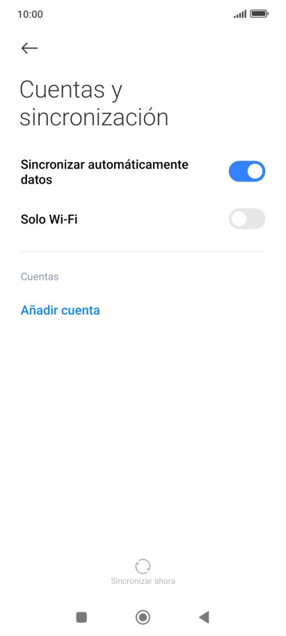 Pulsa Añadir cuenta.