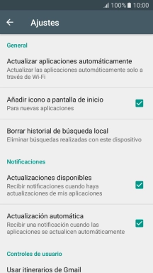 Pulsa Actualizar aplicaciones automáticamente.
