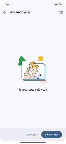 Si deseas crear una nueva carpeta, pulsa el icono de nueva carpeta y sigue las indicaciones de la pantalla para crearla. Si deseas crear una nueva carpeta, pulsa el icono de nueva carpeta y sigue las indicaciones de la pantalla para crearla.