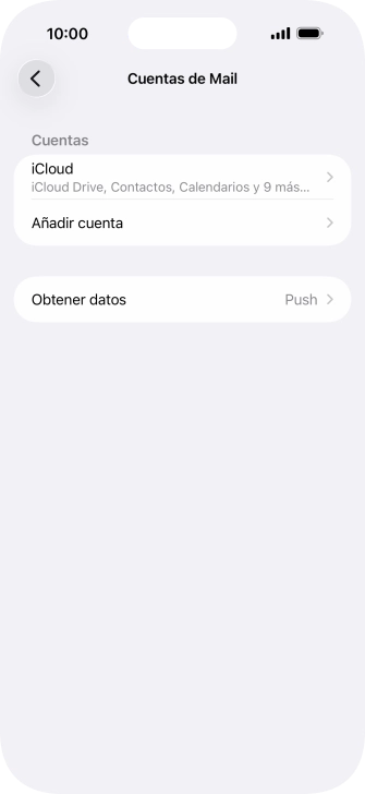 Pulsa Añadir cuenta. Pulsa Añadir cuenta.