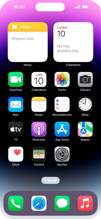 Pulsa el icono de reproductor de música.