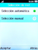 Si quieres elegir la red de forma automática, selecciona Selección automática. Si quieres elegir la red de forma automática, selecciona Selección automática.