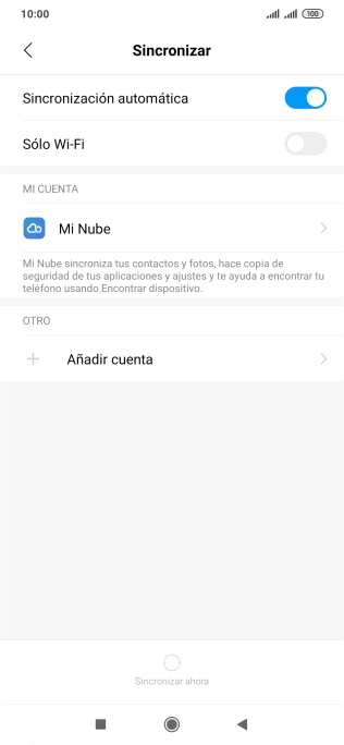 Pulsa Añadir cuenta. Pulsa Añadir cuenta.