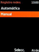 Si quieres elegir la red de forma automática, selecciona Automática. Si quieres elegir la red de forma automática, selecciona Automática.