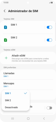 Pulsa el ajuste deseado. Pulsa el ajuste deseado.