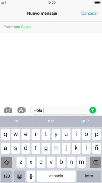 Pulsa el icono de enviar. Pulsa el icono de enviar.