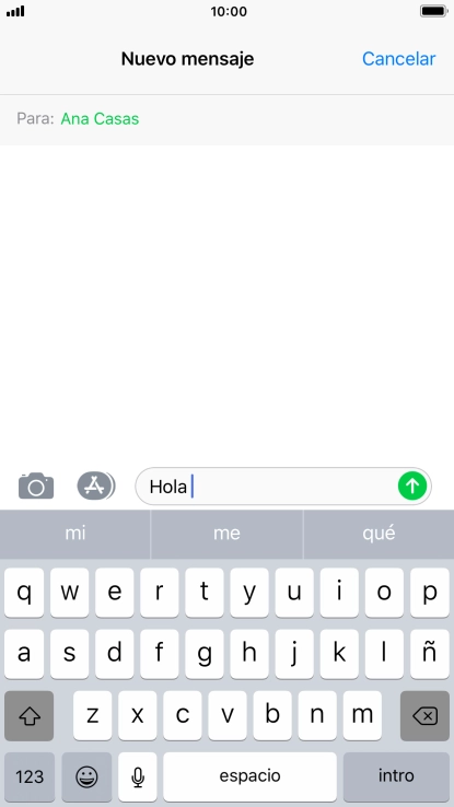 Pulsa el icono de enviar. Pulsa el icono de enviar.