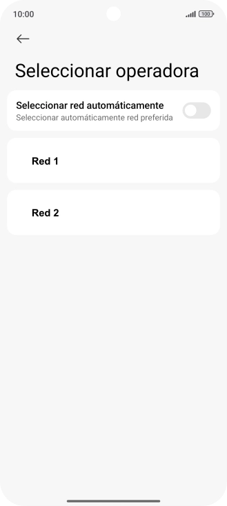 Pulsa la red deseada. Pulsa la red deseada.