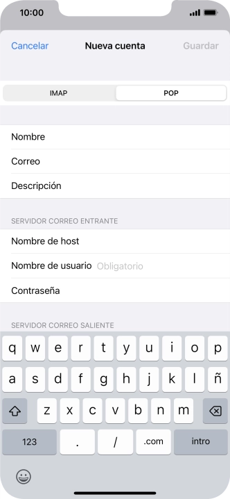 Pulsa Nombre de usuario e introduce el nombre de usuario de tu cuenta de correo electrónico. Pulsa Nombre de usuario e introduce el nombre de usuario de tu cuenta de correo electrónico.