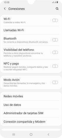 Pulsa Redes móviles.