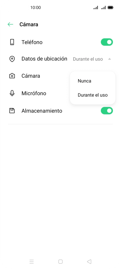 Pulsa el ajuste deseado. Pulsa el ajuste deseado.