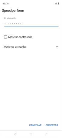 Introduce la contraseña de la red wifi y pulsa CONECTAR. Introduce la contraseña de la red wifi y pulsa CONECTAR.