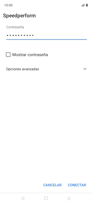 Introduce la contraseña de la red wifi y pulsa CONECTAR. Introduce la contraseña de la red wifi y pulsa CONECTAR.