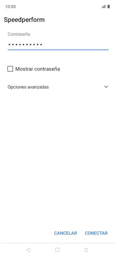 Introduce la contraseña de la red wifi y pulsa CONECTAR. Introduce la contraseña de la red wifi y pulsa CONECTAR.