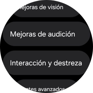 Pulsa Mejoras de audición y sigue las indicaciones de la pantalla para seleccionar los ajustes deseados. Pulsa Mejoras de audición y sigue las indicaciones de la pantalla para seleccionar los ajustes deseados.