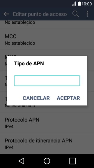 Introduce default y pulsa ACEPTAR. Introduce default y pulsa ACEPTAR.